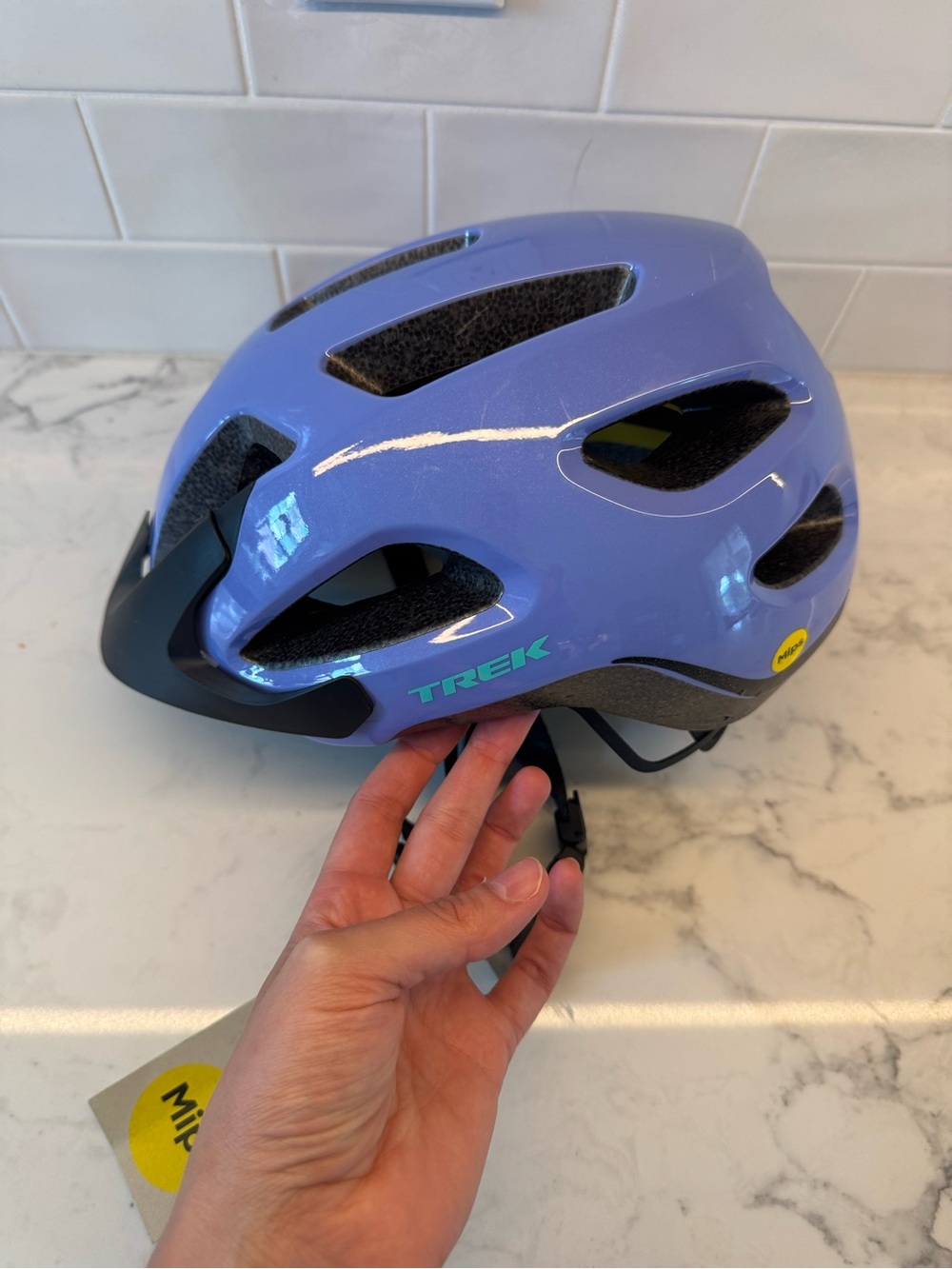 Trek Kids Bike Helmet in Lavender size youth 50-55cm